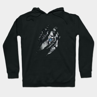 Cat Eye of the Fearless Tiger Silhouette Hoodie